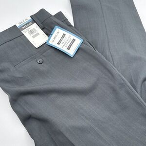Haggar Travel Performance Suit Pants Mens 38 X‎ 32 Stretch Tailored Fit Gray NEW